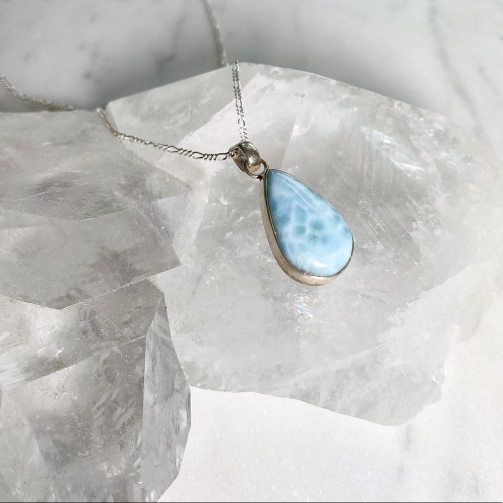 Patinar Gemstone Pendant Necklace silver chain